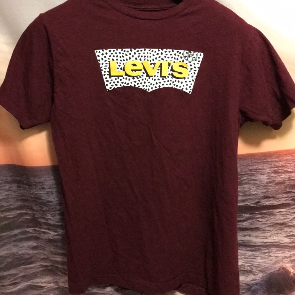 Mens burgundy T-shirt